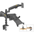 NORTH BAYOU NB H180 FP-2 Laptop Gas Spring Full Motion Dual Arm Clamp 22 - 32 inch LCD TV Monitor...