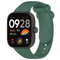 For Redmi Watch 4 Solid Color Liquid Silicone Watch Band(Dark Green)