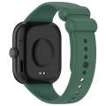 For Redmi Watch 4 Solid Color Liquid Silicone Watch Band(Dark Green)