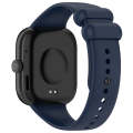 For Redmi Watch 4 Solid Color Liquid Silicone Watch Band(Dark Blue)