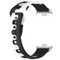 For Redmi Watch 4 Stitching Dual Color Silicone Watch Band(Black White)