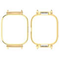 For Redmi Watch 4 Metal Frame Watch Protective Case(Gold)