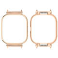 For Redmi Watch 4 Metal Frame Watch Protective Case(Rose Gold)
