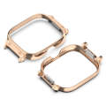 For Redmi Watch 4 Metal Frame Watch Protective Case(Rose Gold)
