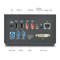 WAVLINK WL-UG39DK3 Fast Charging Gigabit Ethernet Dual Display Video Dock USB 3.0 Hub, Plug:EU Plug