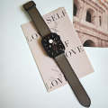 For pple Watch Series 5 44mm Fold Magnetic Square Buckle PU Silicone Watch Band(Dark Brown)