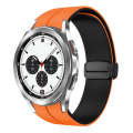 For Samsung  Galaxy Watch 4 Classic 42mm Two Color Magnetic Folding Buckle Silicone Watch Band(Or...