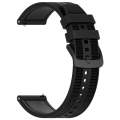 For Huawei Watch GT4 46mm 22mm Textured Silicone Solid Color Watch Band(Black)