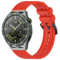 For Huawei Watch GT3 SE 22mm Textured Silicone Solid Color Watch Band(Red)