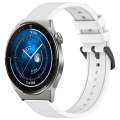 For Huawei Watch GT3 Pro 46mm 22mm Textured Silicone Solid Color Watch Band(White)