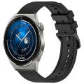 For Huawei Watch GT3 Pro 46mm 22mm Textured Silicone Solid Color Watch Band(Black)