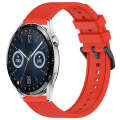 For Huawei Watch GT3 46mm 22mm Textured Silicone Solid Color Watch Band(Red)