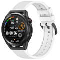 For Huawei Watch GT Runner 22mm Textured Silicone Solid Color Watch Band(White)