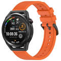 For Huawei Watch GT Runner 22mm Textured Silicone Solid Color Watch Band(Orange)