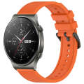For Huawei GT2 Pro 22mm Textured Silicone Solid Color Watch Band(Orange)