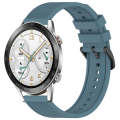 For Honor Watch GS 3i 22mm Textured Silicone Solid Color Watch Band(Rock Cyan)