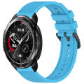 For Honor Watch GS Pro 22mm Textured Silicone Solid Color Watch Band(Sky Blue)