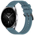 For Xiaomi Watch S2 22mm Textured Silicone Solid Color Watch Band(Rock Cyan)
