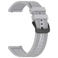For Xiaomi MI Watch S1 22mm Textured Silicone Solid Color Watch Band(Grey)