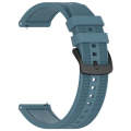 For Xiaomi MI Watch S1 22mm Textured Silicone Solid Color Watch Band(Rock Cyan)