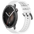 For Amazfit Balance 22mm Textured Silicone Solid Color Watch Band(White)