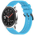 For Amazfit GTR 4 22mm Textured Silicone Solid Color Watch Band(Sky Blue)