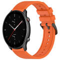 For Amazfit GTR 2e 22mm Textured Silicone Solid Color Watch Band(Orange)
