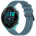 For Garmin Forerunner 265 22mm Textured Silicone Solid Color Watch Band(Rock Cyan)