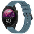 For Garmin Forerunner 255 22mm Textured Silicone Solid Color Watch Band(Rock Cyan)
