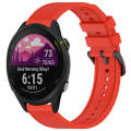 For Garmin Forerunner 255 Music 22mm Textured Silicone Solid Color Watch Band(Red)