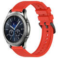 For Samsung Gear S3 Classic 22mm Textured Silicone Solid Color Watch Band(Red)