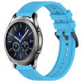 For Samsung Gear S3 Classic 22mm Textured Silicone Solid Color Watch Band(Sky Blue)