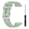 For Garmin Descent G1 Solar Letel Solid Color Sports Silicone Watch Band(Peppermint Green)