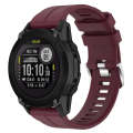 For Garmin Descent G1 Solar Letel Solid Color Sports Silicone Watch Band(Burgundy)