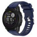 For Garmin Descent G1 Solar Solid Color Sports Silicone Watch Band(Midnight Blue)