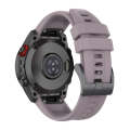 For Garmin Fenix 7 Pro Solid Color Black Buckle Silicone Quick Release Watch Band(Purple)