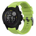 For Garmin Descent G1 / G1 Solar Solid Color Black Buckle Silicone Quick Release Watch Band(Lime ...