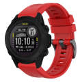 For Garmin Descent G1 / G1 Solar Solid Color Black Buckle Silicone Quick Release Watch Band(Red)