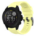 For Garmin Descent G1 / G1 Solar Solid Color Black Buckle Silicone Quick Release Watch Band(Yellow)