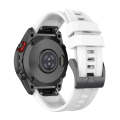 For Garmin Instinct 2 / Instinct Solid Color Black Buckle Silicone Quick Release Watch Band(White)