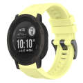 For Garmin Instinct 2 / Instinct Solid Color Black Buckle Silicone Quick Release Watch Band(Yellow)