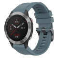 For Garmin Fenix 6 GPS Solid Color Black Buckle Silicone Quick Release Watch Band(Rock Blue)
