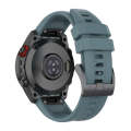 For Garmin Fenix 6 GPS Solid Color Black Buckle Silicone Quick Release Watch Band(Rock Blue)