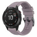 For Garmin Fenix 6 Pro GPS Solid Color Black Buckle Silicone Quick Release Watch Band(Purple)