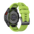 For Garmin Fenix 5 / Fenix 5 Plus Solid Color Black Buckle Silicone Quick Release Watch Band(Lime...