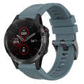 For Garmin Fenix 5 / Fenix 5 Plus Solid Color Black Buckle Silicone Quick Release Watch Band(Rock...