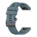 For Garmin Fenix 5 / Fenix 5 Plus Solid Color Black Buckle Silicone Quick Release Watch Band(Rock...