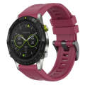For Garmin MARQ Solid Color Black Buckle Silicone Quick Release Watch Band(Wine Red)
