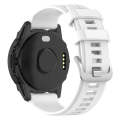 For Garmin Forerunner 965 22mm Solid Color Silicone Watch Band(White)