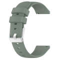 For Garmin Vivoactive 5 20mm Smooth Solid Color Silicone Watch Band(Olive Green)